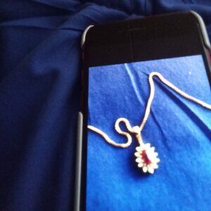 Genuine Ruby and Diamond Pendant Necklace!